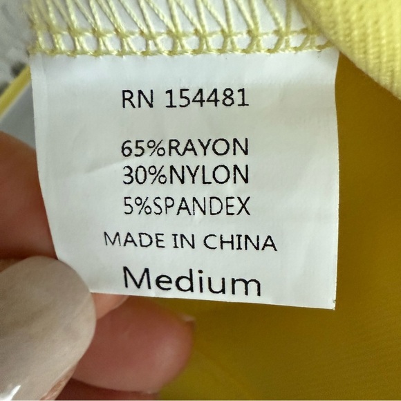 Jean-Pierre Klifa | Lemon Yellow Skinny Stretch High Rise Jackie Pants | Sz M - Picture 6 of 7